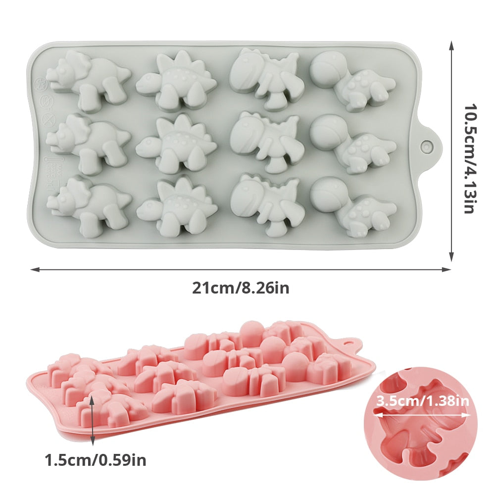 Silicone Chocolate Mold Non-stick cartoon 3D shape Ice Molds Cake Mould Bakeware Baking Tools Kitchen Gadgets candy molds PINK