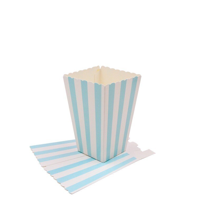 New! 12PCS/Lot Popcorn Box/Cup Pink Theme Party Decoration For kids Happy Birthday Christmas Wedding Party Baby Shower Supplies