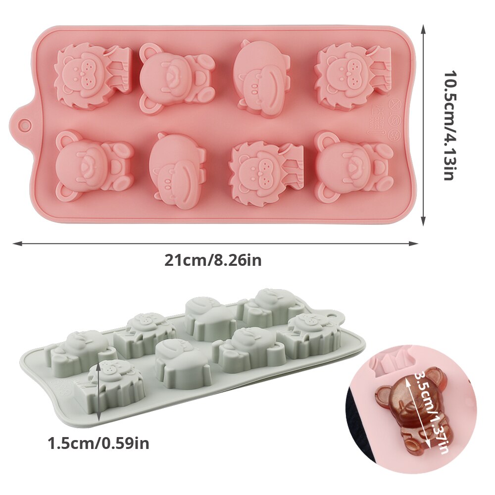 Silicone Chocolate Mold Non-stick cartoon 3D shape Ice Molds Cake Mould Bakeware Baking Tools Kitchen Gadgets candy molds PINK