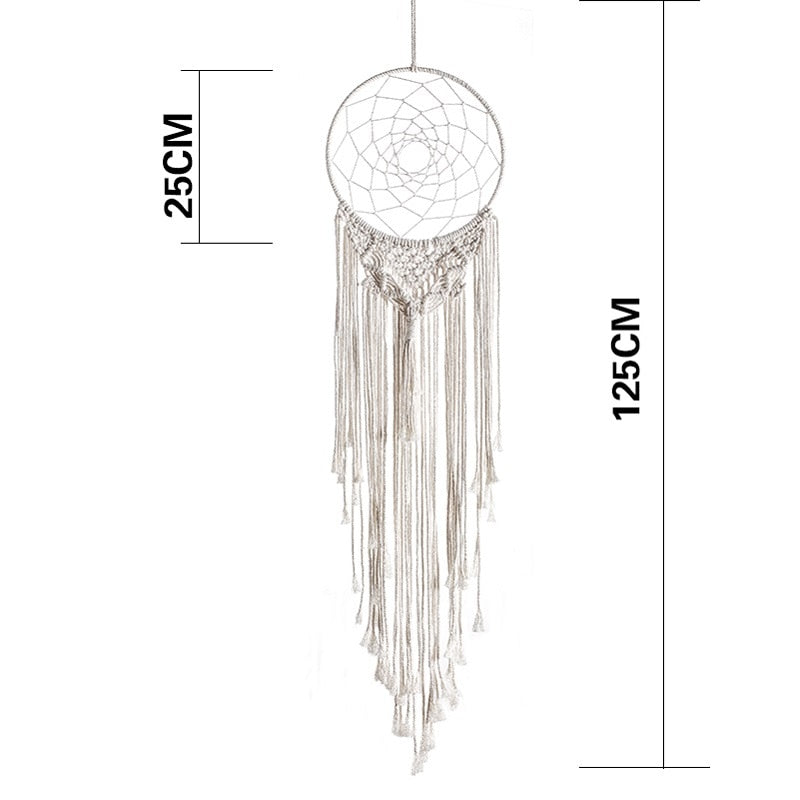 Large Nordic Dreamcatcher Macrame Wall Hanging Tapestry Mandala Farmhouse Wall Decorations Chic INS Boho Wind Chimes Room Decor