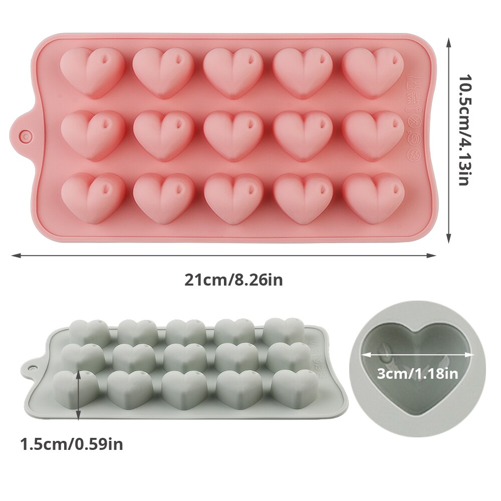 Silicone Chocolate Mold Non-stick cartoon 3D shape Ice Molds Cake Mould Bakeware Baking Tools Kitchen Gadgets candy molds PINK