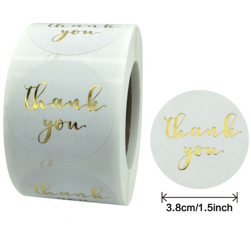 White Handmade With Love Stickers 38MM Pink Baking label wedding thank you sticker party decoration envelope seal stationery