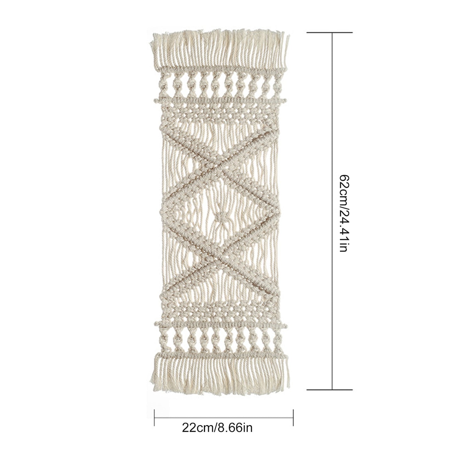 Bohemian Table Runner Hand-woven Placemats Macrame Tapestry Table Runner With Tassels Wedding Party Home Decoration 22x62cm