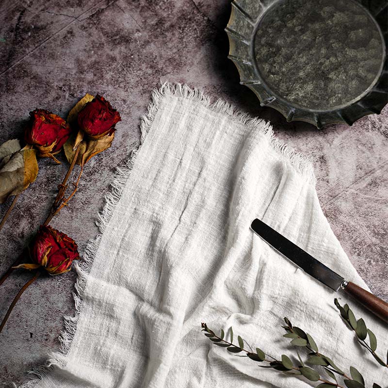 10pcs Napkins Rustic Cotton Gauze 41cm Napkin Muslin Tea Towel Dinner Retro Cheesecloth Wedding Party Supplies Linen Table Decor