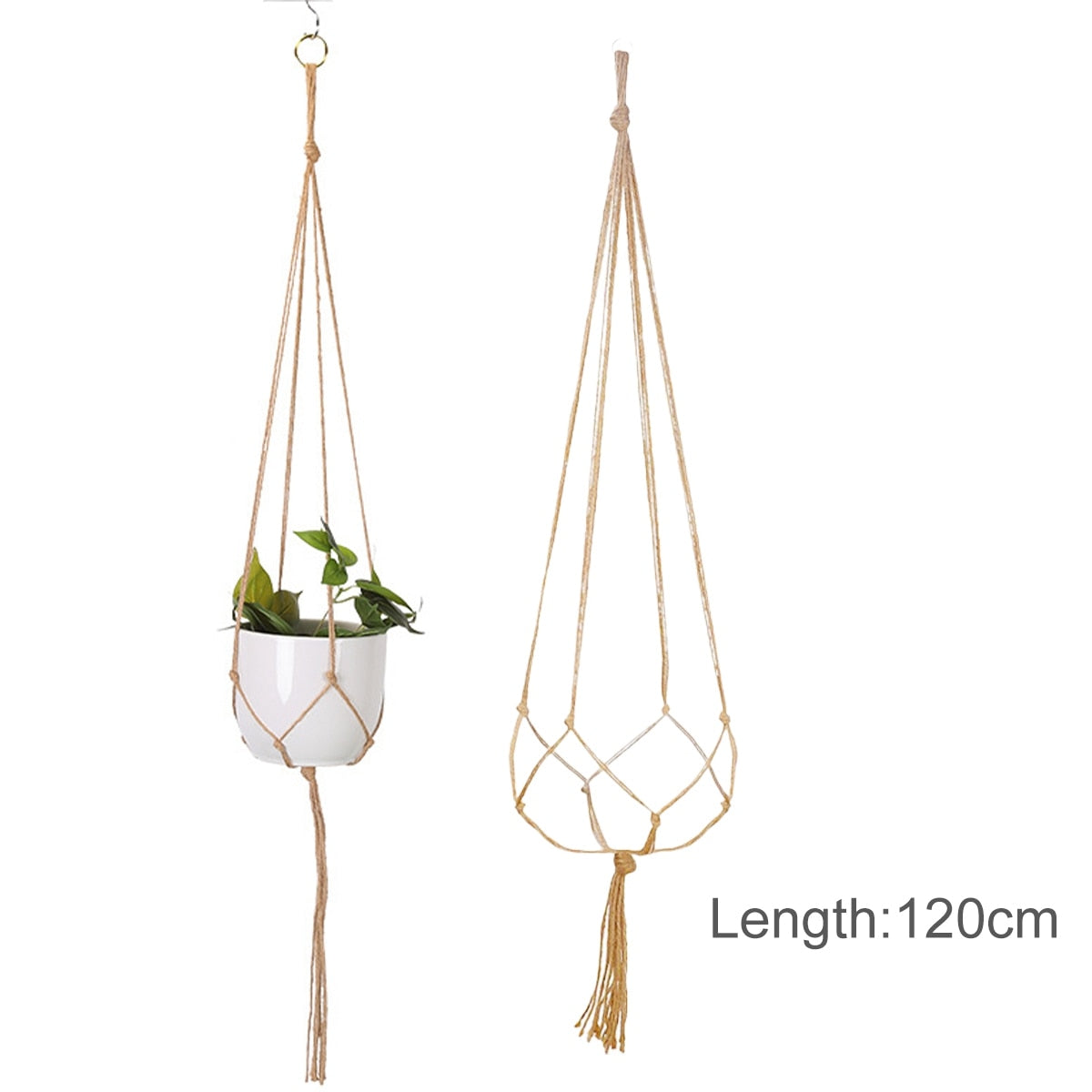 Hanging Plant Handmade Macrame Plant Hanger Flower Pot Planter Hanger Wall Decor Courtyard Garden Hanging Planter Hanging Basket